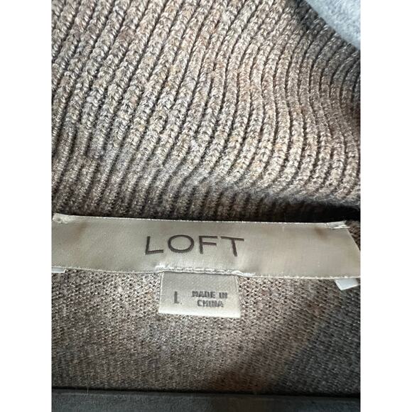 Loft Womens Brown Turtleneck Long Sleeve Sweater Size Large - Picture 2 of 4